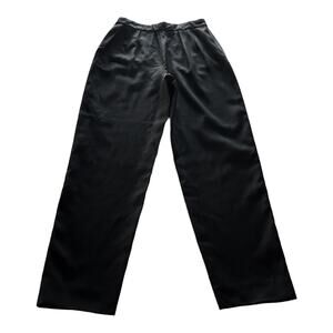 GIORGIO ARMANI Wool High Rise Pant Trousers Ribbon Trim Designer Italy 42/8 EUC